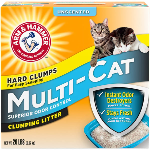 Cat Food & Care Arm & Hammer Multi-Cat Superior Odor Control Unscented Clumping Cat Litter hero