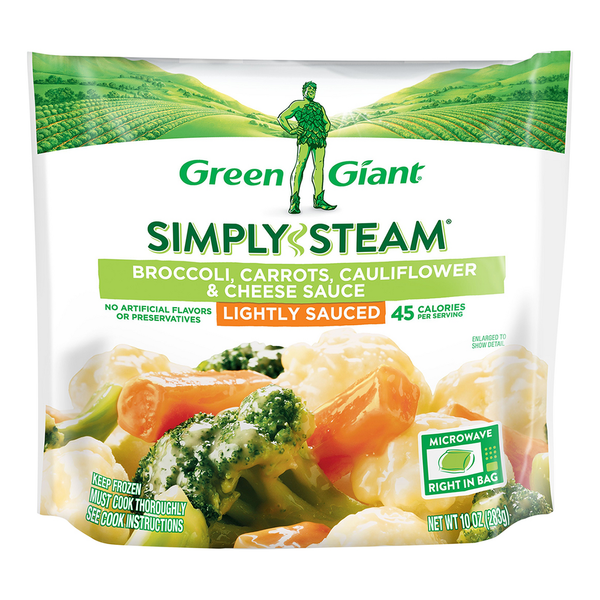 Frozen Produce Green Giant Broccoli, Carrots, Cauliflower & Cheese Sauce, Lightly Sauced hero