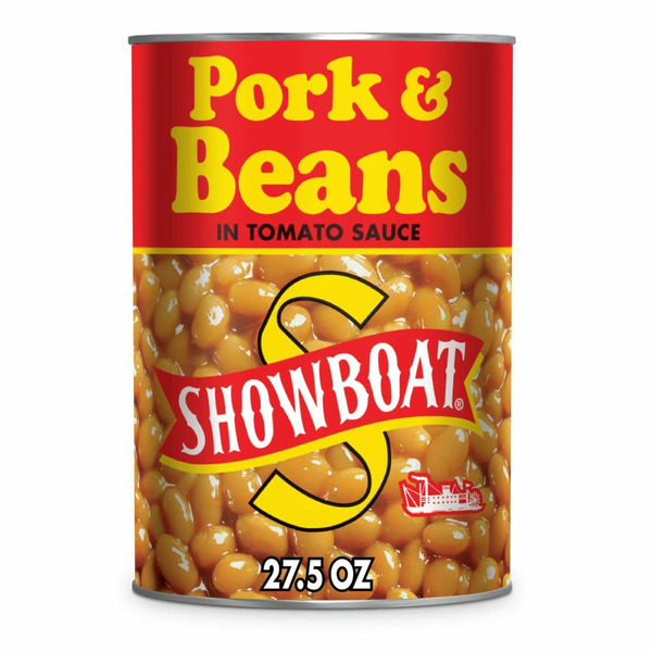 Canned Meals & Beans Showboat Brand Sausage Pork & Bean hero