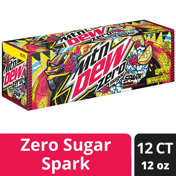 Soft Drinks Mountain Dew Soda, Zero Sugar, Raspberry Lemonade Flavor hero