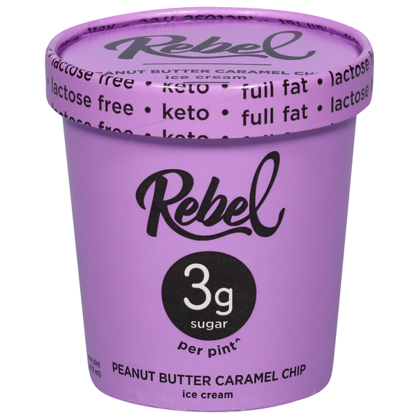 Ice Cream, Novelties & Ice Rebel Ice Cream, Peanut Butter Caramel Chip hero