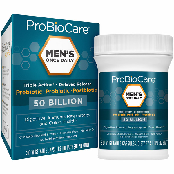 Probiotics ProBioCare Men's Once Daily Probiotic 50 Billion CFUs Digestive Health Capsules hero