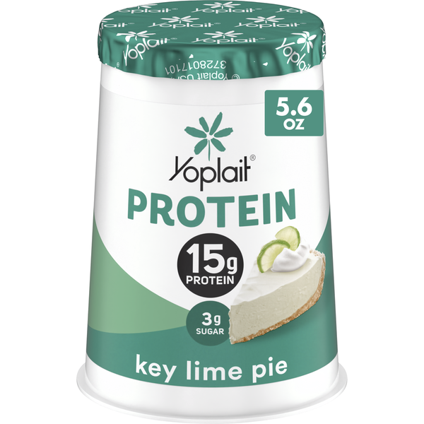 Yogurt Yoplait Protein Key Lime Pie Yogurt Cultured Dairy Snack Cup hero