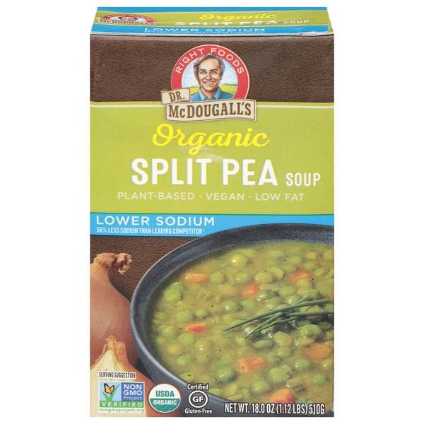 Soup, Broth & Bouillon Dr. McDougall's Soup, Organic, Split Pea hero