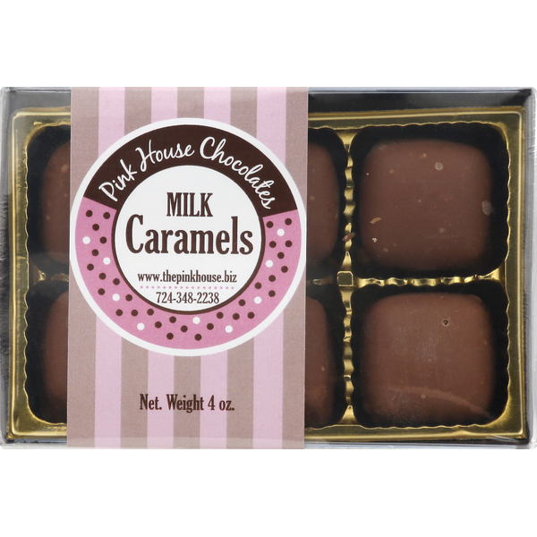 Candy & Chocolate Pink House Chocolates Milk Chocolate, Caramels hero