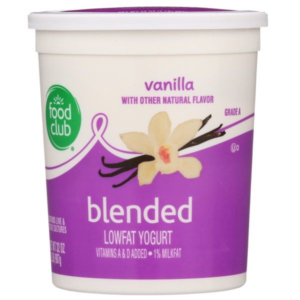 Yogurt Food Club Vanilla Blended Lowfat Yogurt hero