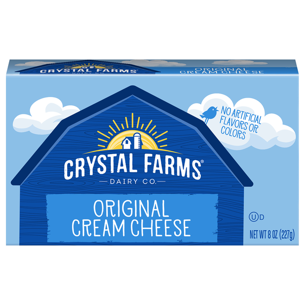 Packaged Cheese Crystal Farms Cream Cheese, Original hero