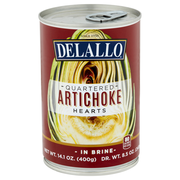 Canned & Jarred Vegetables DeLallo Artichoke Hearts, in Brine, Quartered hero