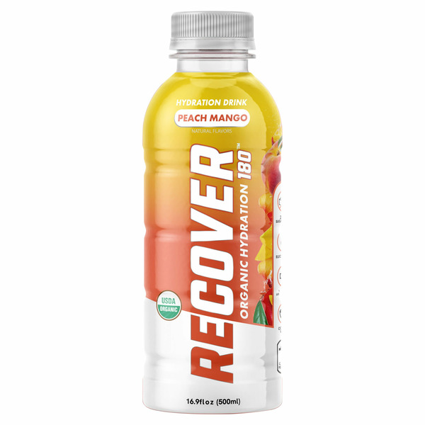 Juice & Nectars Recover Organic 180 Peach Mango Hydration Drink hero