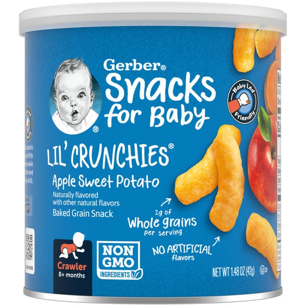 Baby Food & Formula Gerber Baked Corn Snack, Apple Sweet Potato hero