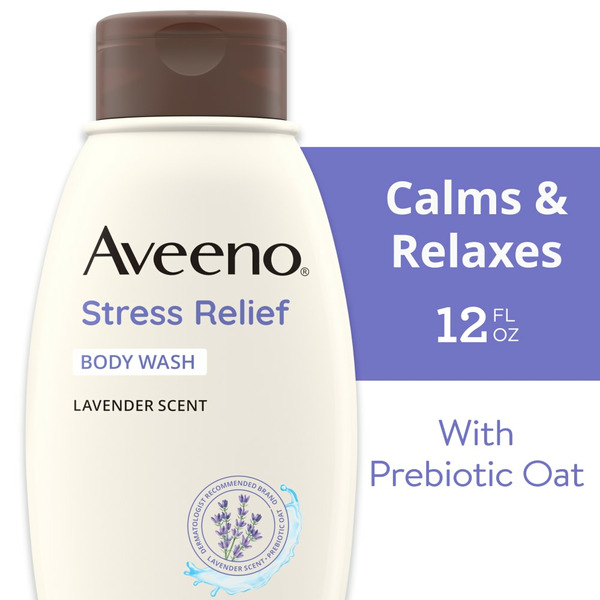 Body Lotions & Soap Aveeno Stress Relief Relaxing Oat Body Wash, Lavender Scent hero