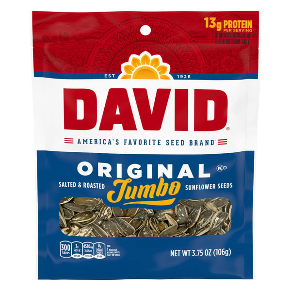 Snacks DAVID Original Jumbo Sunflower Seeds hero