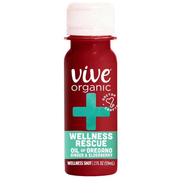 Juice & Nectars Vive Organic Wellness Rescue Shot- Oil of Oregano & Ginger (2oz shot) hero