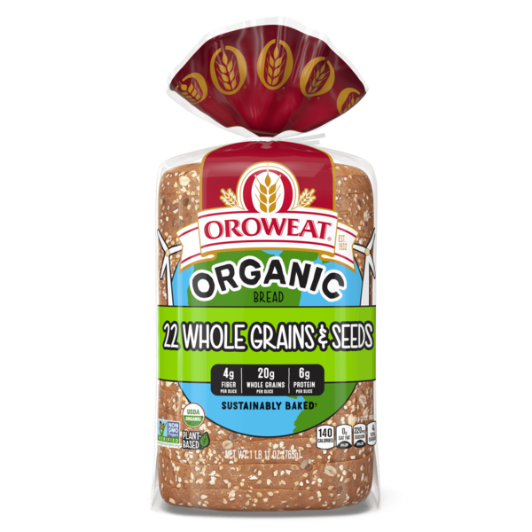 Bread Oroweat 22 Whole Grains & Seeds Bread hero