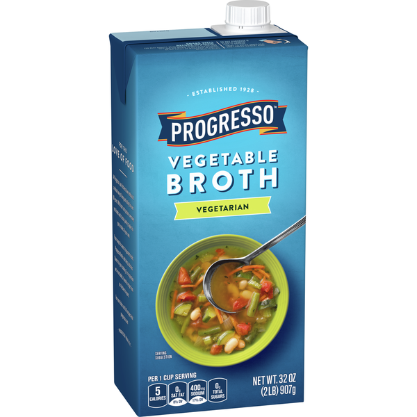 Soup, Broth & Bouillon Progresso Vegetable Broth Vegetarian Gluten Free hero