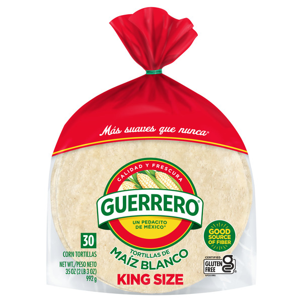 Tortillas & Flat Bread Guerrero King Size White Corn Tortillas hero