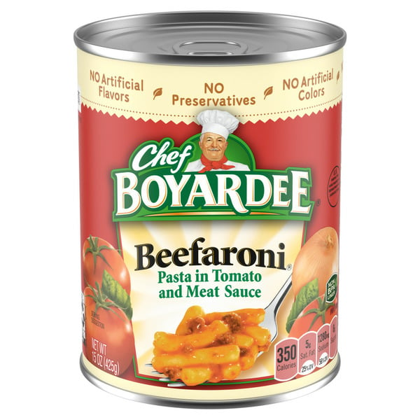 Canned Meals & Beans Chef Boyardee Beefaroni Microwave Pasta hero