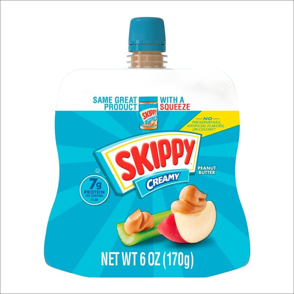 Spreads SKIPPY Peanut Butter Squeeze Pack Creamy hero