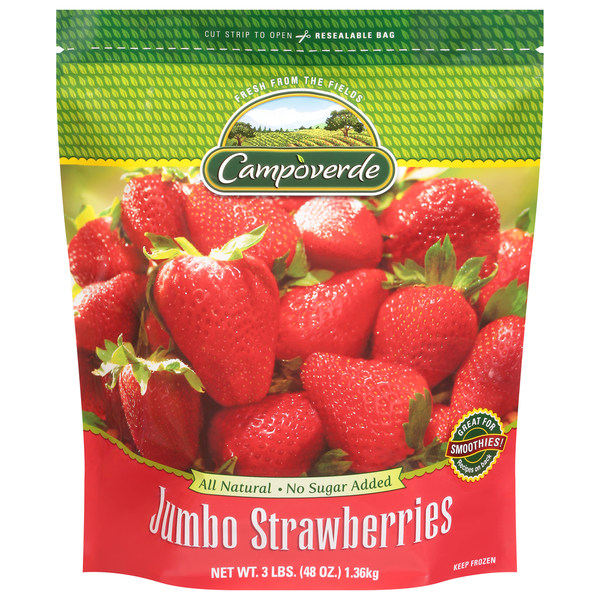 Frozen Produce Campoverde Strawberries, Jumbo hero