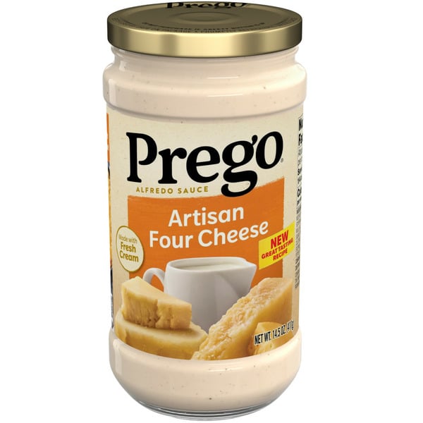 Pasta Sauce Prego Artisan Four Cheese Alfredo Pasta Sauce hero