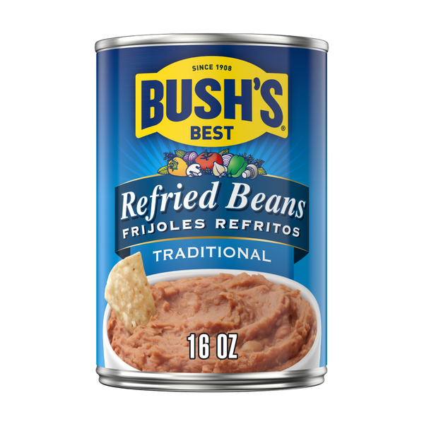 Canned Meals & Beans Bush's Best Traditional Refried Beans hero