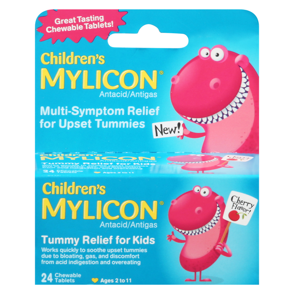 Muscles, Joints & Pain Relief Mylicon Children's Tummy Relief for Kids, Cherry Flavor hero