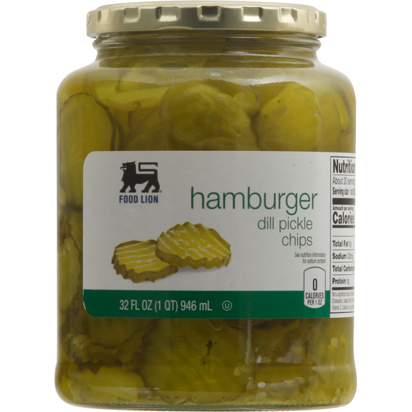 Pickled Goods & Olives Food Lion Pickle Chips, Hamburger, Dill hero