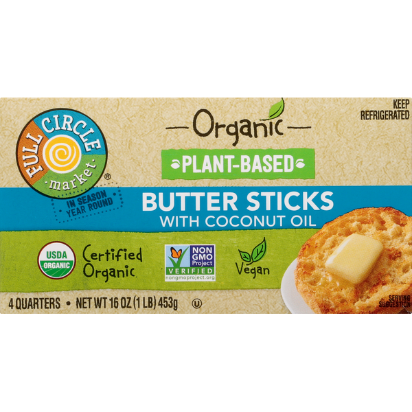 Butter Full Circle Butter Sticks with Coconut Oil, Plant-Based hero