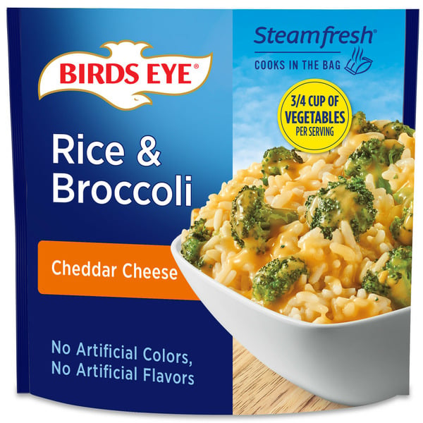 Prepared Meals Birds Eye Steamfresh Rice and Broccoli Cheddar Cheese, Frozen Rice hero