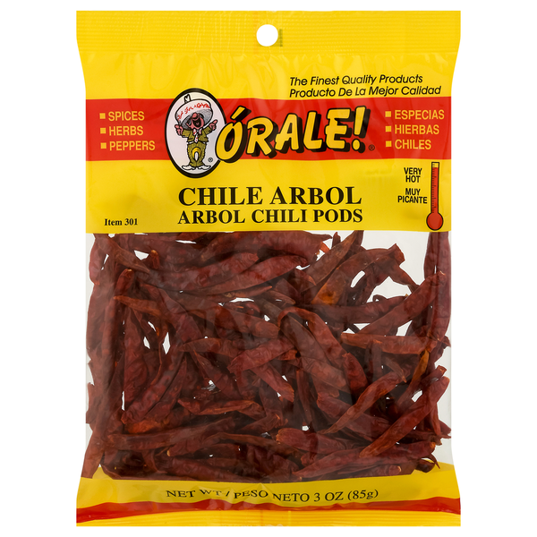 Spices & Seasoning ÓRALE! Arbol Chili Pods, Very Hot hero