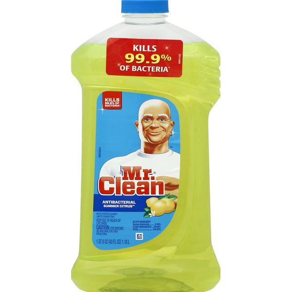 Cleaning Products Mr. Clean Multi-Purpose Cleaner, Antibacterial, Summer Citrus hero