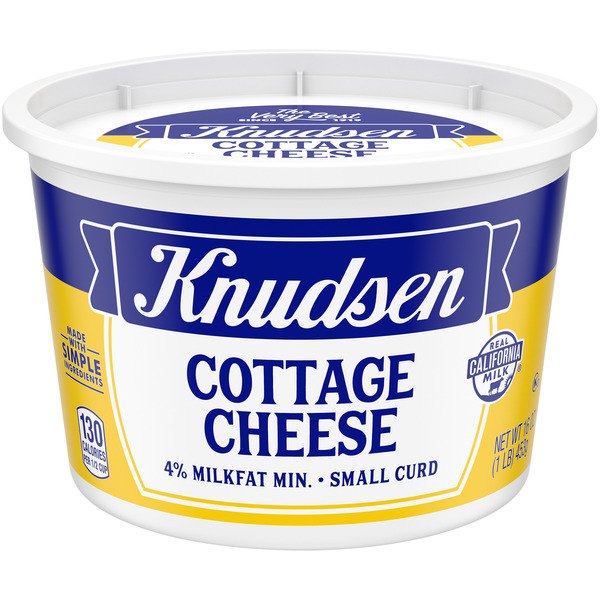 Other Creams & Cheeses R.W. Knudsen Family Small Curd Cottage Cheese with 4% Milkfat, oz Tub hero