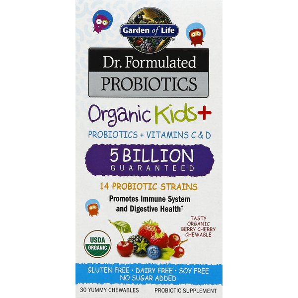 Probiotics & Digestion Garden of Life Probiotics, Organic Kids+, Yummy Chewables hero