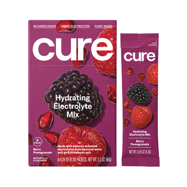 Cure Hydration Berry Pomegranate, Electrolyte Hydration, Vegan, Drink Mix Powder hero