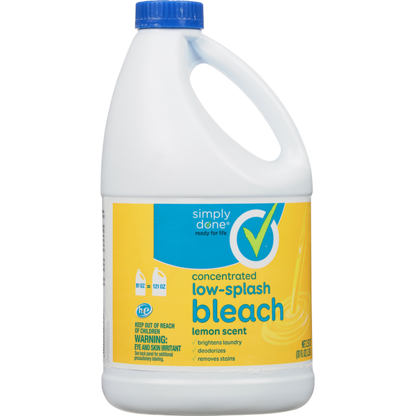 Cleaning Products Simply Done Bleach, Low-Splash, Concentrated, Lemon Scent hero