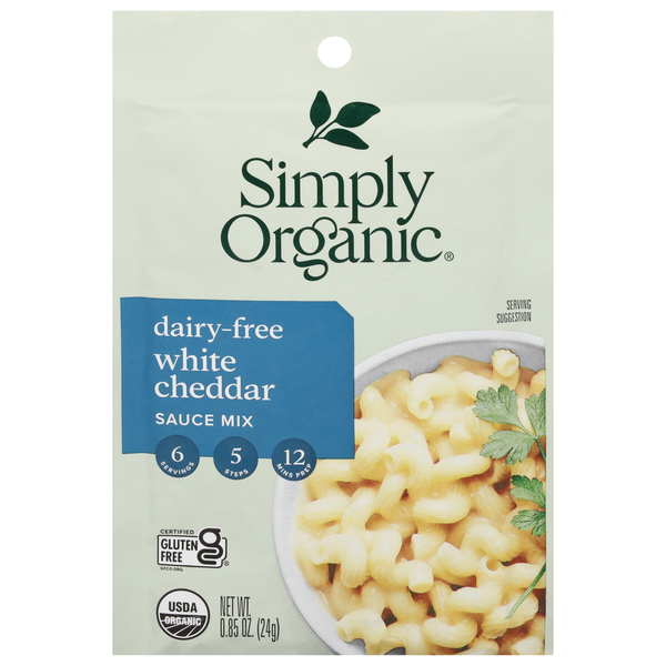 Salad Dressing & Toppings Simply Organic Sauce Mix, Dairy-Free, White Cheddar hero