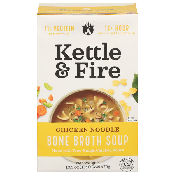 Soup, Broth & Bouillon Kettle & Fire Soup, Bone Broth, Chicken Noodle hero