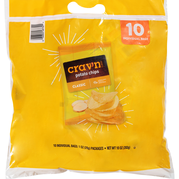 Chips & Pretzels Crav'n Flavor Potato Chips, Classic hero