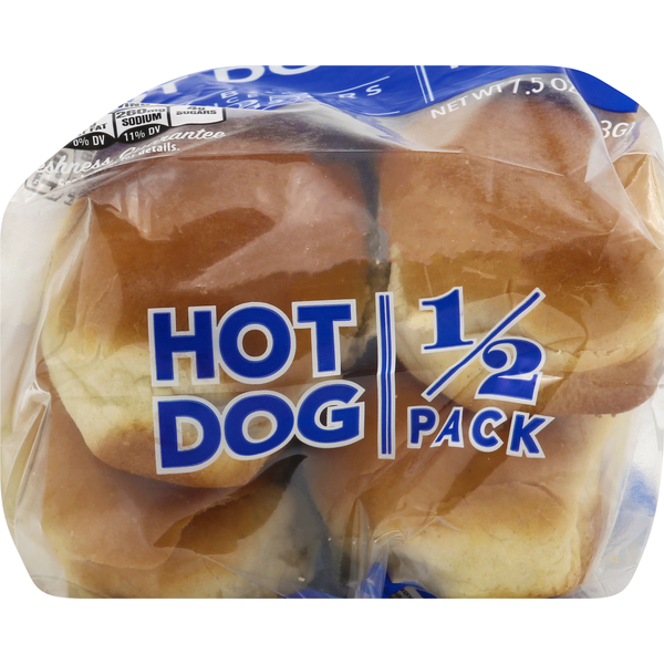 Buns & Rolls Lewis Bake Shop Buns, Hot Dog, 1/2 Pack hero