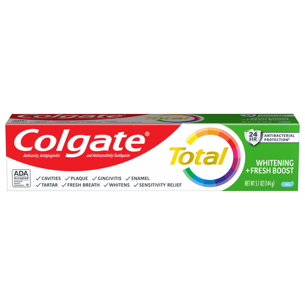 Oral Hygiene Colgate Toothpaste, Whitening + Fresh Boost, Gel hero