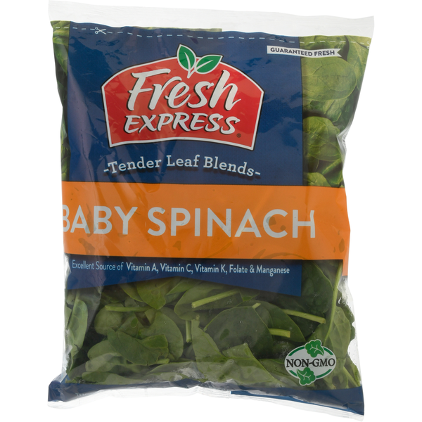 Packaged Vegetables & Fruits Fresh Express Baby Spinach hero