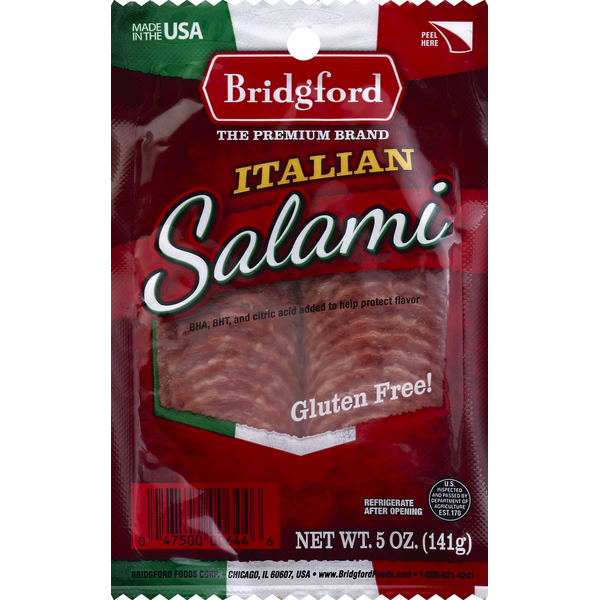 Lunch Meat Bridgford Salami, Italian hero