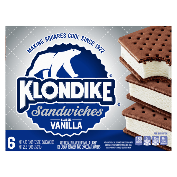 Ice Cream & Toppings Klondike Ice Cream Sandwich Vanilla hero