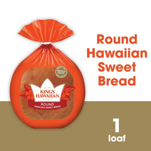 Buns & Rolls King's Hawaiian Round Hawaiian Sweet Bread hero