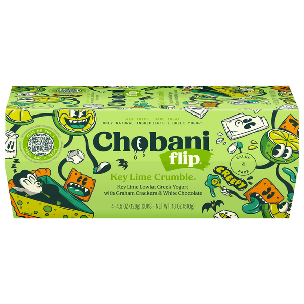 Yogurt Chobani Yogurt, Key Lime Crumble, Greek Lowfat, Value 4 Pack hero