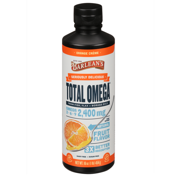 Vitamins & Supplements Barlean's Total Omega, Orange Creme, 2400 mg hero