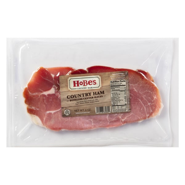 Fresh Pork & Ham Hobe's Country Ham Country Ham Boneless Center Slices hero