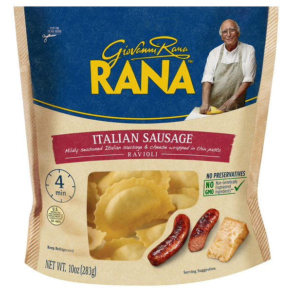 Hot Dogs, Bacon & Sausage Rana Italian Sausage Ravioli hero