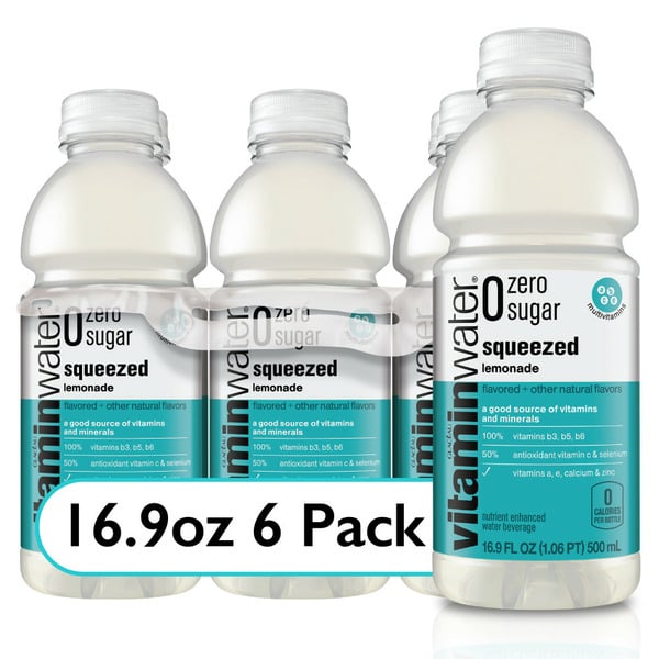 Energy & Sports Drinks vitaminwater Zero Sugar Squeezed, Electrolyte Enhanced Water W/ Vitamins, Lemonade Drinks hero