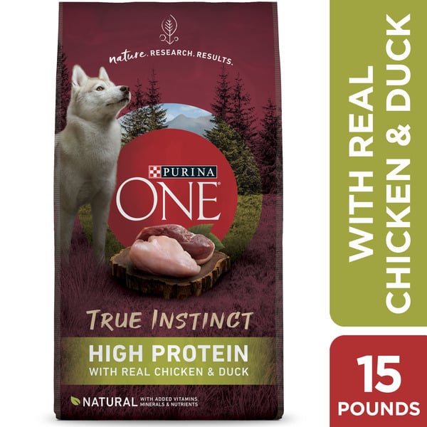 Food Lion Purina ONE Natural High Protein Dry Dog Food True Instinct With Real Chicken Duck Same Day Delivery or Pickup Food Lion